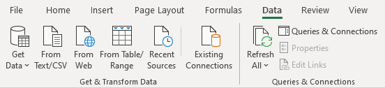 The Excel data bar with new options