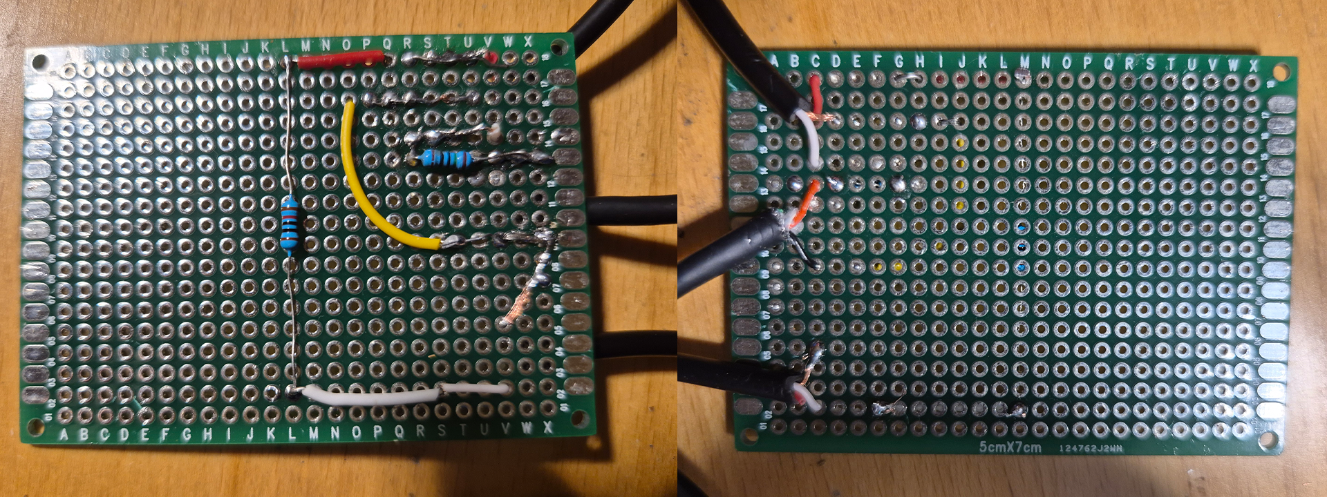 Picture showing of a soldered circuit board
